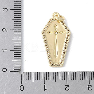 Brass Micro Pave Cubic Zirconia Pendants KK-F892-04G-01B-1