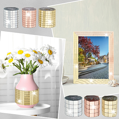 6 Sheets 6 Styles Self Adhesive Glass Cabochons MOSA-GA0001-02-1