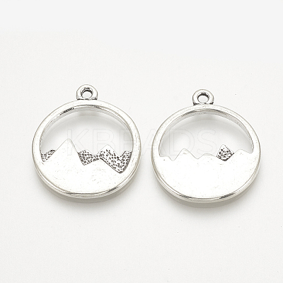 Tibetan Style Alloy Pendants X-TIBE-Q072-22AS-RS-1
