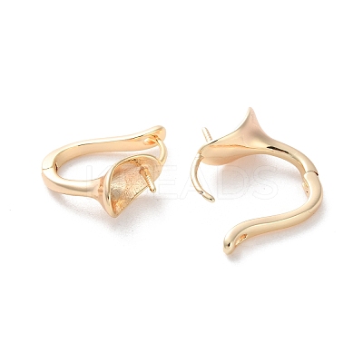 Rack Plating Brass Earring Findings KK-S405-05G-1