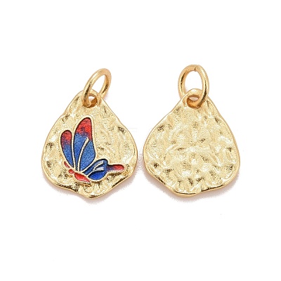 Rack Plating Brass Enamel Charms KK-I689-15G-1