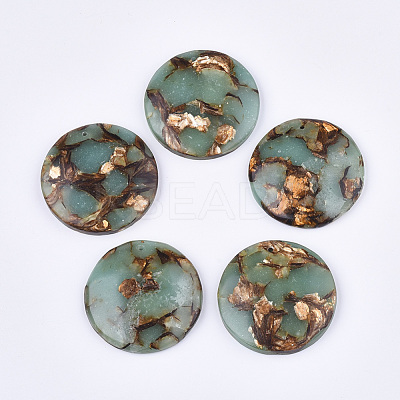 Assembled Natural Bronzite and Synthetic Aqua Terra Jasper Pendants G-S329-060-1