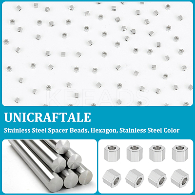 80Pcs 304 Stainless Steel Spacer Beads STAS-UN0050-36-1