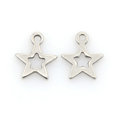 Tarnish Resistant 304 Stainless Steel Charms STAS-J014-10-1