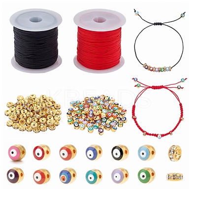 DIY Evil Eyes Braided Beadl Bracelets Making Kits DIY-PH0003-15-1