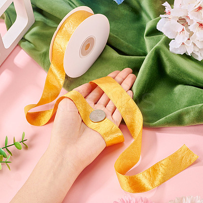 1 Roll Imitation Leather Polyester Ribbon LC-TA0001-02G-1