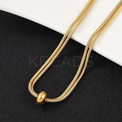 Ion Plating(IP) Adjustable 304 Stainless Steel Slider Necklaces NJEW-L156-004G-1