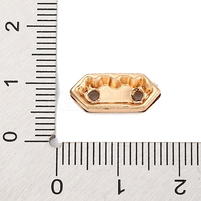 Alloy Crystal Rhinestone Rectangle Spacer Bars FIND-M042-06G-NR-1