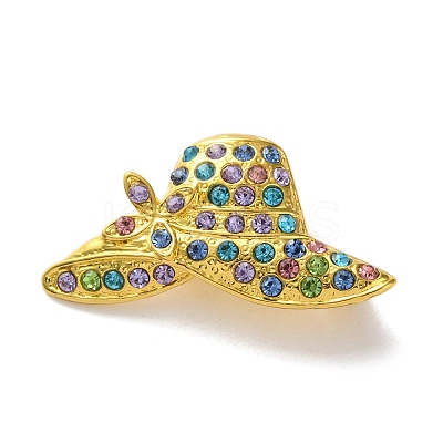 Fashion Golden Zinc Alloy Enamel Pins JEWB-D068-01G-01-1