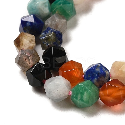Natural Carnelian/Lapis Lazuli/Labradorite/Amazonite/Apatite Beads Strands G-K382-A01-01-1