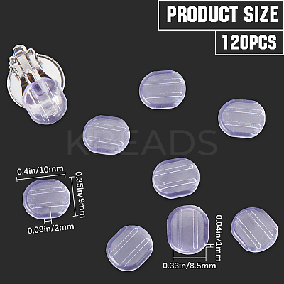 120Pcs Comfort Silicone Earring Pads FIND-SP0001-03-1