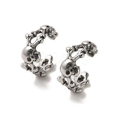316 Surgical Stainless Steel Cuff Earrings EJEW-D096-01D-AS-1