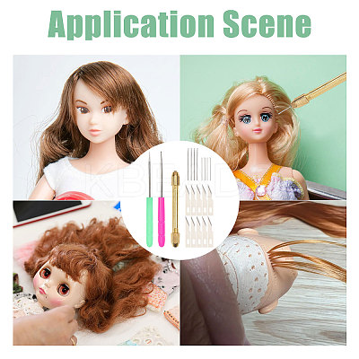 DIY Doll Hair Making Supplies Kits TOOL-GL0001-17-1