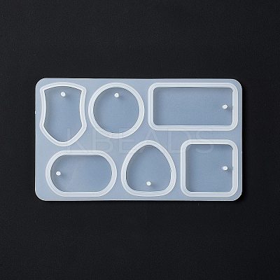 DIY Shield & Geometric Shape Pendant Silicone Molds LS-DIY-G067-06A-1