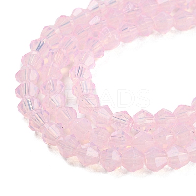 Baking Paint Transparent Glass Beads Strands DGLA-F029-J4mm-08-1