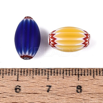 Handmade Millefiori Glass Barrel Beads LA-N002-04-1