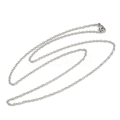 Non-Tarnish 304 Stainless Steel Cable Chain for Necklace STAS-E052-61P-55cm-1
