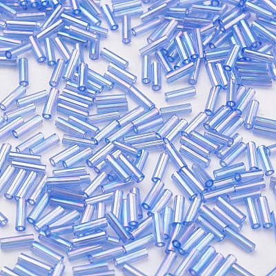 Glass Bugle Beads SEED-E001-9mm-166-1