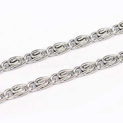 Tarnish Resistant 304 Stainless Steel Lumachina Chains CHS-L001-128-0.8mm-1