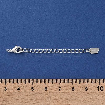 Brass Lobster Clasps & Ends with Chain KK-F880-35S-1