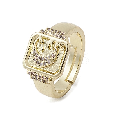 Brass Adjustable Rings RJEW-K257-79G-1