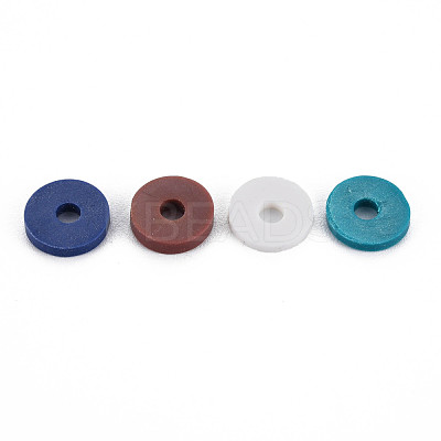 Handmade Polymer Clay Beads Strands CLAY-R089-8mm-T017-1