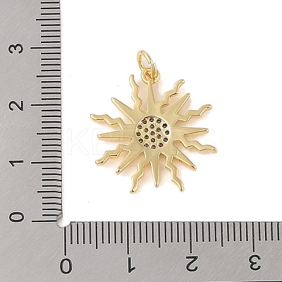 Brass Micro Pave Clear Cubic Zirconia Pendants LS-ZIRC-A013-53G-1