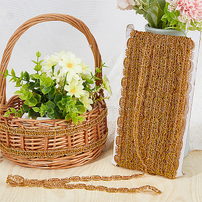 13.5M Metallic Yarn Ribbons OCOR-WH0058-60A-1