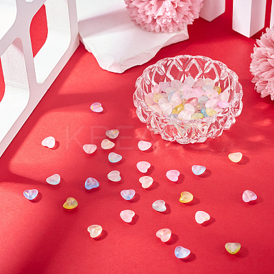 110Pcs 11 Colors Frosted Transparent Acrylic Beads OACR-TA0003-52-1