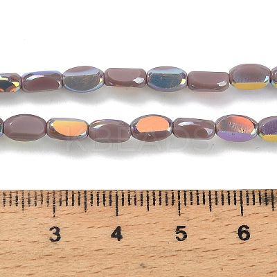 Electroplate Opaque Glass Beads EGLA-H112-06-HR01-1