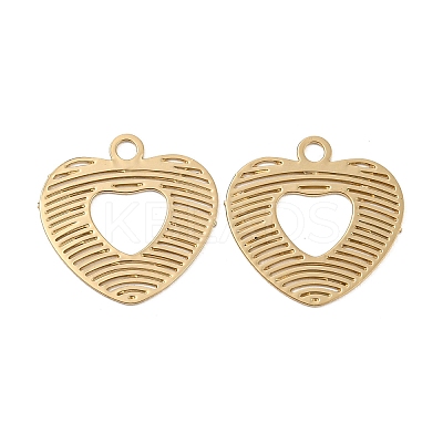 Brass Etched Metal Embellishments Pendants KKC-D001-04KCG-1