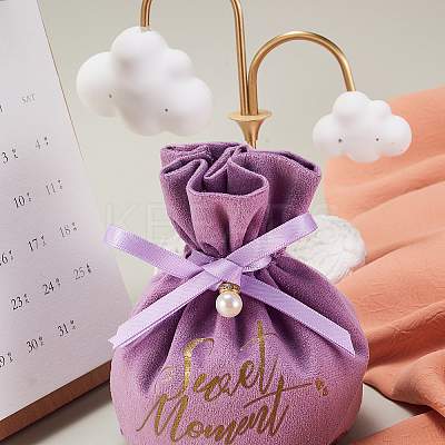Velvet Jewelry Drawstring Gift Bags ABAG-CJC0003-03C-1