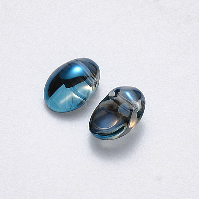 Transparent Spray Painted Glass Charms GLAA-R211-05-F04-1