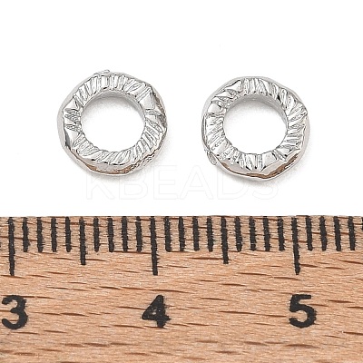 Brass Textured Linking Rings KK-D289-32P-1