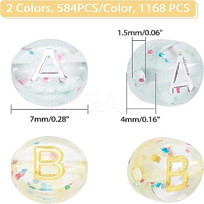 2 Colors Plating Transparent Acrylic Beads TACR-CA0001-03-1