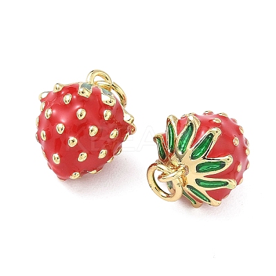Brass Enamel Pendants KK-L256-44G-05-1