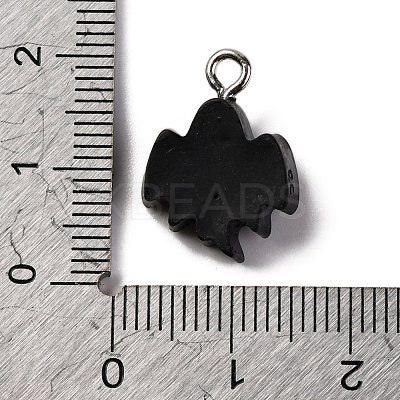 Halloween Theme Opaque Resin Pendants RESI-D075-01G-1