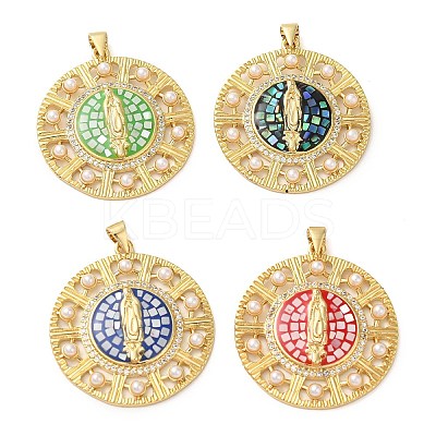 Rack Plating Brass Micro Pave Cubic Zirconia Earrings KK-P268-06B-G-1
