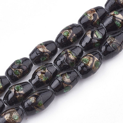 Handmade Gold Sand Lampwork Beads X1-LAMP-T006-01A-1