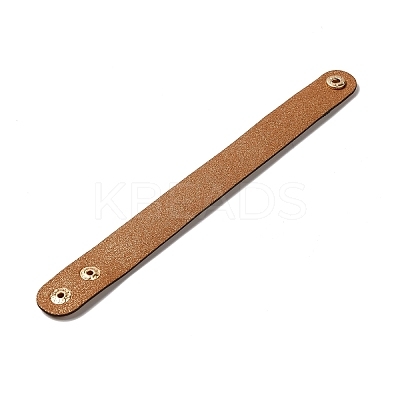 Faux Suede Snap Cord Bracelet LS-BJEW-F428-16-1