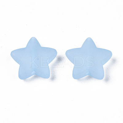 Transparent Frosted Acrylic Beads X-FACR-N002-01A-1