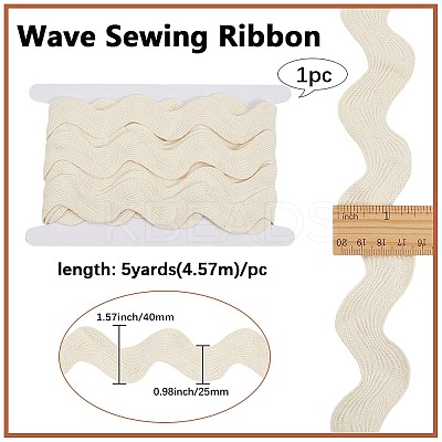 Cotton Wavy Fringe Trim Ribbon OCOR-GF0004-49K-1