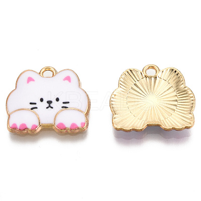 Rack Plating Printed Alloy Pendants ENAM-N055-177A-1