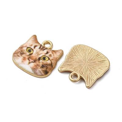 Alloy Enamel Pendants ENAM-V002-04G-01-1