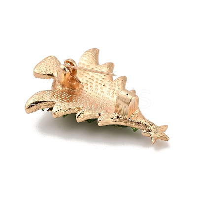 Christmas Alloy Rhinestone Lapel Pins for Backpack Clothes JEWB-C052-01A-KCG-1