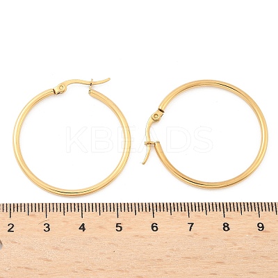 Ion Plating(IP) 304 Stainless Steel Hoop Earrings X-EJEW-N0016-11G-E-1