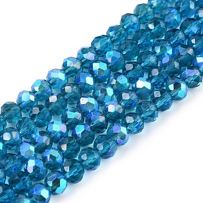 Electroplate Glass Beads Strands EGLA-A044-T3mm-L27-1