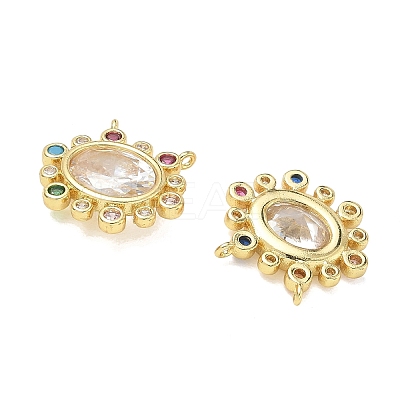 Brass Cubic Zirconia Pendants KK-G419-04G-02-1