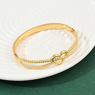 304 Stainless Steel Hinged Bangles for Women BJEW-C114-04G-1
