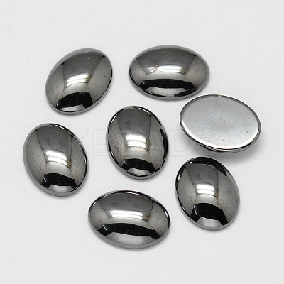 Non-magnetic Synthetic Hematite Cabochons X-G-P162-04-30x40mm-1